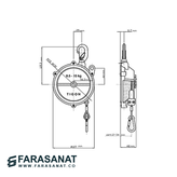 بالانسر فنری 0/5 تا 1/5 کیلوگرم تیگون کره جنوبی کد TW-0