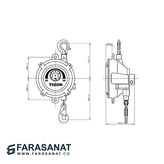 بالانسر فنری 15 تا 22 کیلوگرم تیگون کره جنوبی کد TW-22 و TWL-22