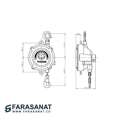بالانسر فنری 22 تا 30 کیلوگرم تیگون کره جنوبی کد TW-30 و TWL-30