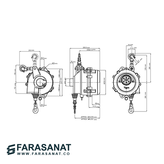 بالانسر فنری 60 تا 70 کیلوگرم تیگون کره جنوبی کد TW-70 و TWL-70