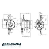 بالانسر فنری 85 تا 105 کیلوگرم تیگون کره جنوبی کد TW-105