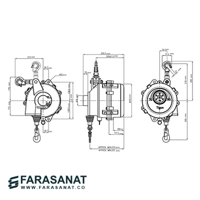 بالانسر فنری 85 تا 105 کیلوگرم تیگون کره جنوبی کد TW-105